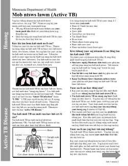 Active TB Disease - Hmong (PDF)
