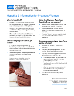 Pregnant? Get tested for Hepatitis B - English (PDF: 69KB/2 pages)
