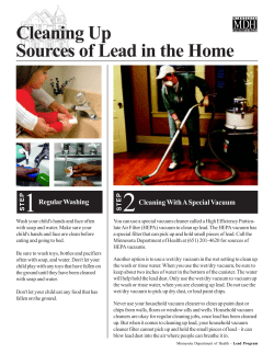 Cleaning Up Sources of Lead in the Home - English (PDF: 858KB/2 pages)