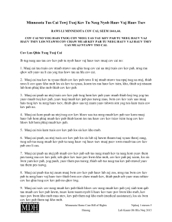 Minnesota Home Care Bill of Rights - Hmong (PDF)