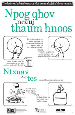 Cover Your Cough Poster for the Community - Hmong (PDF)