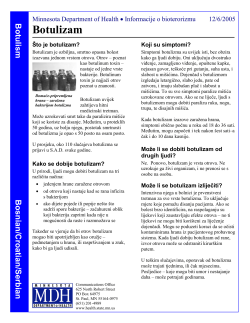 Botulism - Bosnian/Croatian/Serbian (PDF: 184KB/2 pages)