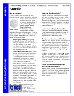 Anthrax - Bosnian/Croatian/Serbian (PDF: 147KB/2 pages)