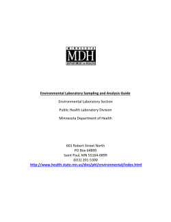 Environmental Laboratory Sampling and Analysis Guide (PDF: 894KB/74 pages)