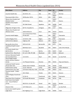List of Minnesota's Rural Health Clinics (PDF: 147KB/4 pages)