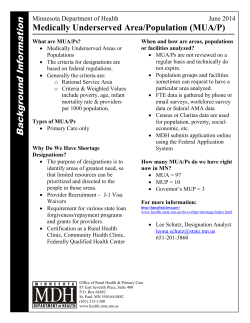 MUA Fact Sheet (PDF: 34KB/1pg)
