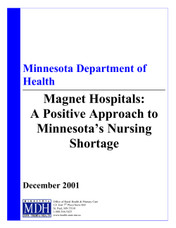 Magnet Hospitals: A Positive Approach to Minnesota's Nursing Shortage