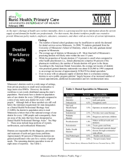 Dentist Workforce Profile