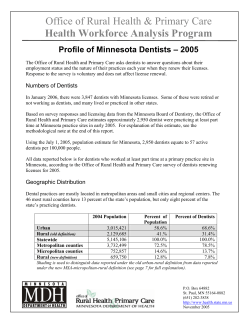 Profile of Minnesota Dentists - 2005