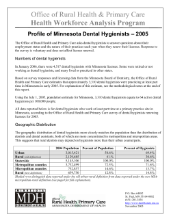 Profile of Minnesota Dental Hygienists - 2005