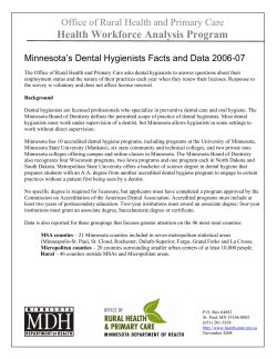 Minnesota's Dental Hygienists Facts and Data 2006-07