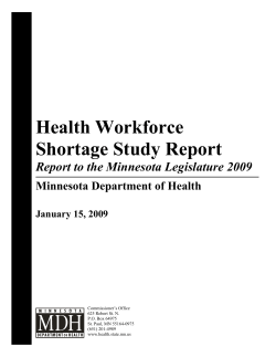 Health Workforce Shortage Study