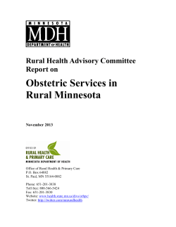 Obstetric Services in Rural Minnesota
