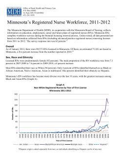 Minnesota's Registered Nurse Workforce, 2011-2012