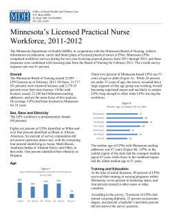 Minnesota's Licensed Practical Nurse Workforce, 2011-2012