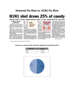 Topic #2 &ndash; H1N1 Flu (Published: 11-22-09)