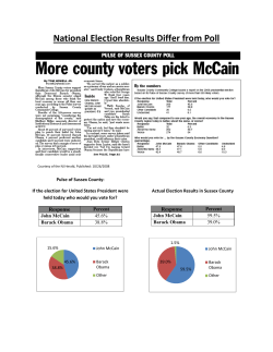 Topic #2 &ndash; Presidential Election (Published: 10-26-2008)