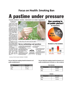 Topic #2 &ndash; Cigarette Smoking (Published: 7-3-05)