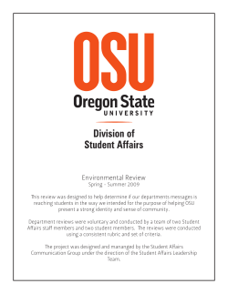 Student Affairs Environmental Review