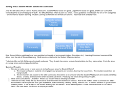 Sorting It Out: Student Affair's Values and Curriculum