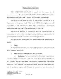 Superintendent's Contract (approved on May 10 2011)