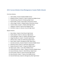 2011 MCPS Carson Scholars