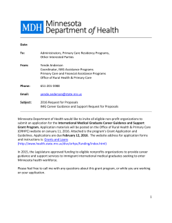 IMG Career Guidance and Support Grant Guidance document (PDF, 13 pages)