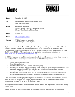 2016 Dental Safety Net Grant Program Request for Proposals (PDF)