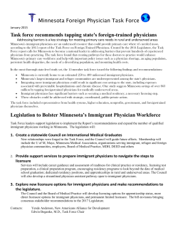 Minnesota Foreign Physician Task Force (PDF)