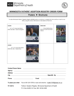 Minnesota Fathers' Adoption Registry Order Form (PDF)