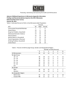 Adverse Childhood Experiences in Minnesota data appendix