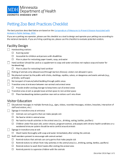 Petting Zoo Best Practices Checklist (PDF)