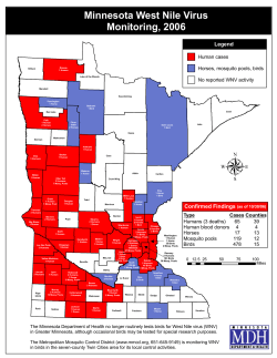 2006 - Minnesota West Nile Virus Monitoring (PDF)