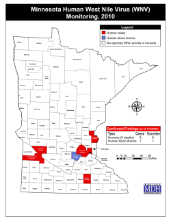 2010 - Minnesota West Nile Virus Monitoring (PDF)