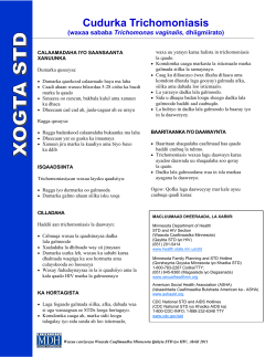 STD Facts: Trichomoniasis (Somali) (PDF)