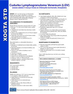 STD Facts: Lymphogranuloma Venereum (LGV) (Somali) (PDF)