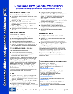STD Facts: Genital Warts (HPV) (Oromo) (PDF
