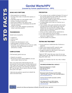 STD Facts: Genital Warts (HPV) (English) (PDF)