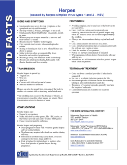 STD Facts: Herpes (English) (PDF)