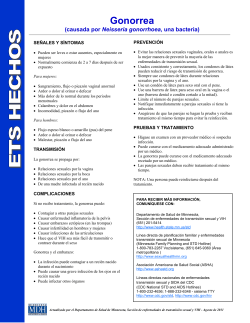 STD Facts: Gonorrhea (Spanish) (PDF)