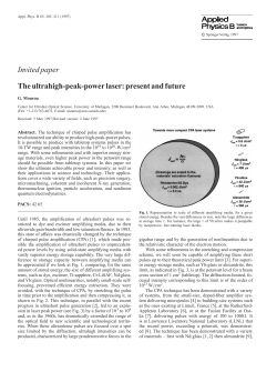 review article by Mourou et al.