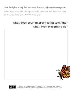 Emergency kit activity page (PDF)