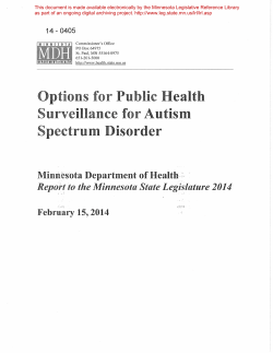 Options for Public Health Surveillance for Autism Spectrum Disorder ( PDF 3.9 MB/65 pages)