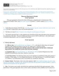 MDH Grant Agreement Template (Word)