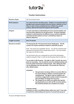 Download this pdf guide which provides comprehensive help on how to setup and use The Government Game