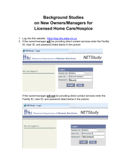 Background Studies for New Owners (PDF: 277KB/4 pages)