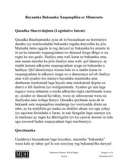 Minnesota Patient Bill of Rights (Hospitals) - Somali (PDF)
