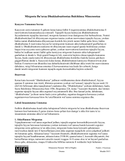 Minnesota Patient Bill of Rights (Hospitals) - Oromo (PDF)