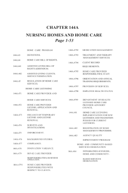 Home Care Laws 2015 - Highlighted (PDF)