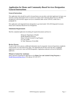 Application for an initial home and community-based services designation (245D Integrated License) (PDF)